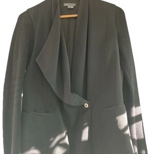 Vince Black Women's Blazer with Draped Collar